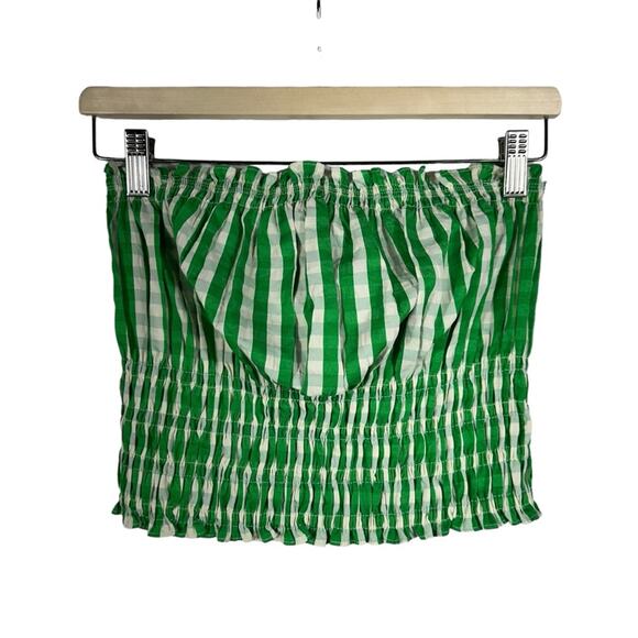 DO+BE Shirred Checkered Tub Top Size Small - Picture 2 of 9
